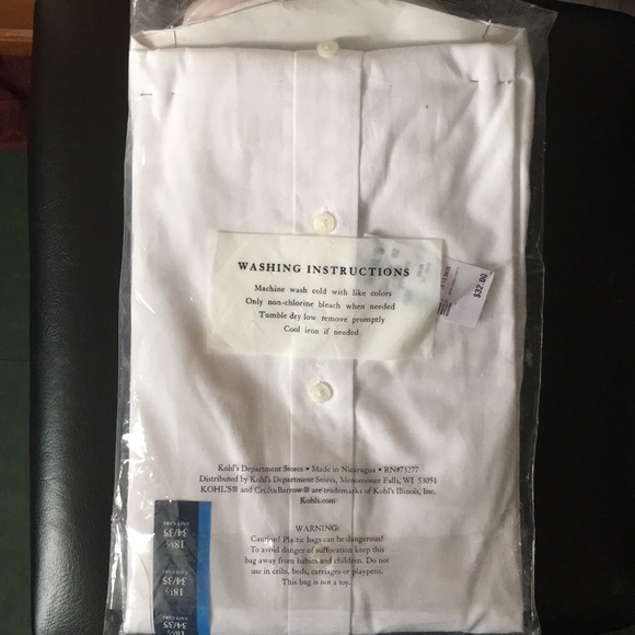 Croft & Barrow Easy Care (White) L.S. Button Down - Picture 2 of 2